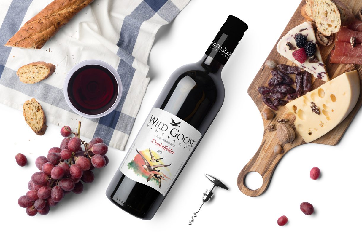 Wild Goose Vineyards Red wine Cheese Platter presentation
