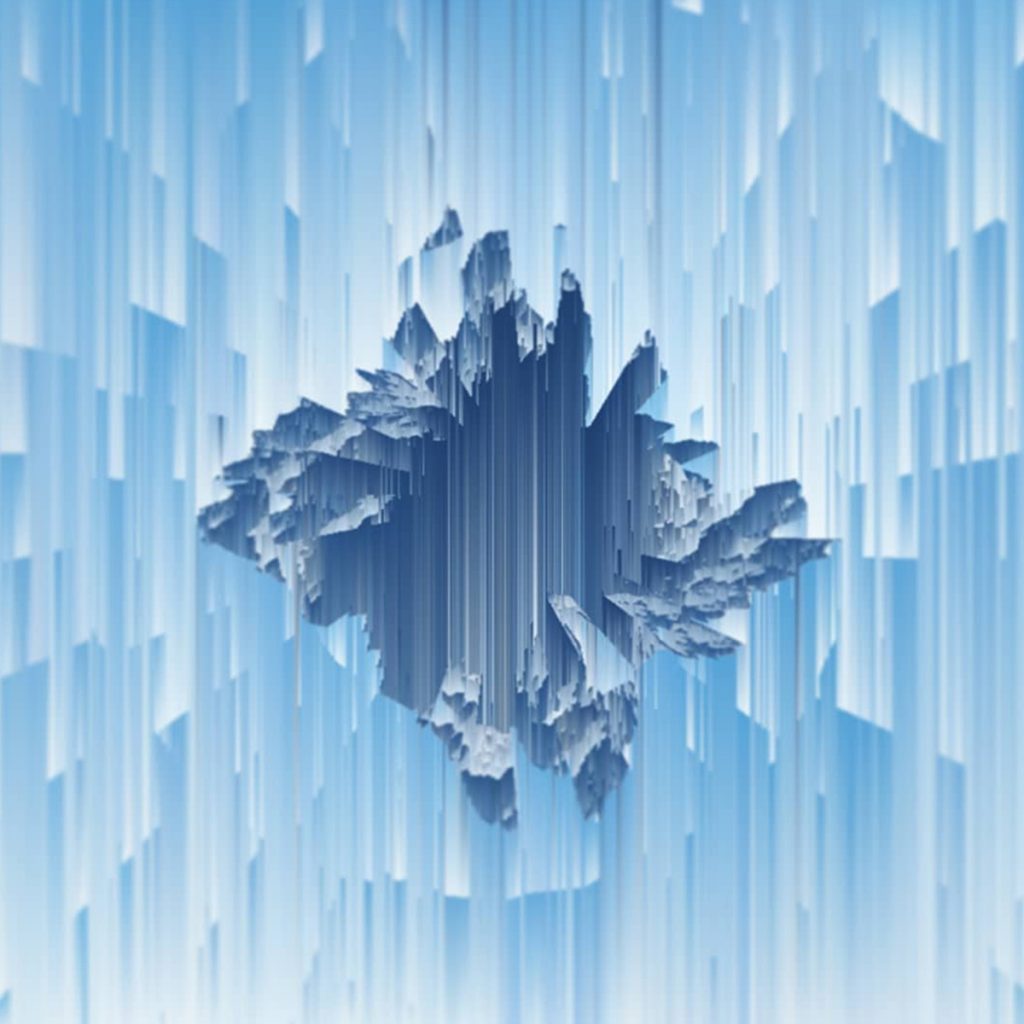 Jeffrey C Purple blue monotone abstract digital painting