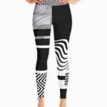 Black and White Striped Mountain Zebra Yoga Leggings