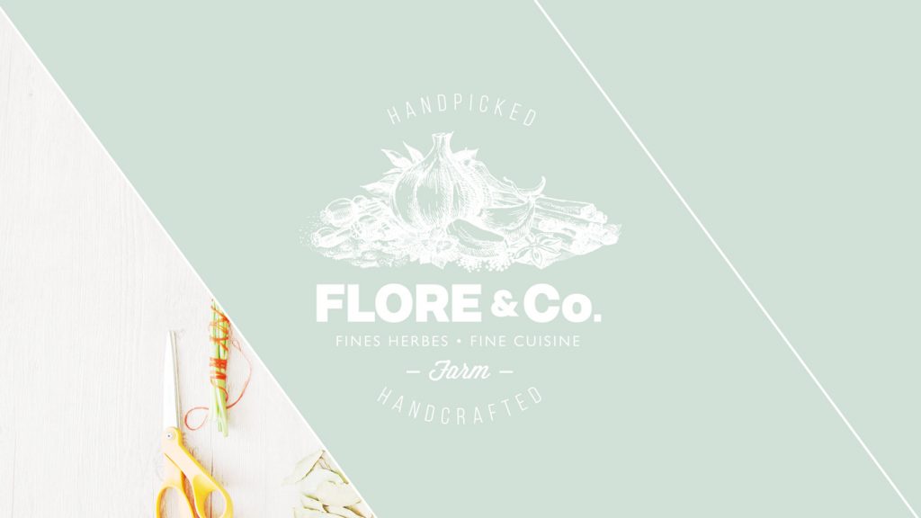 Flore & Co. Logo animation still transition