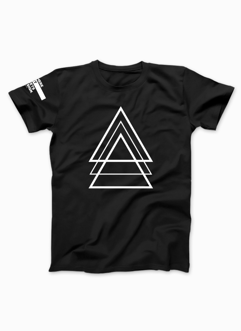 Unisex Noir Equilateral Geometric Series T-shirt