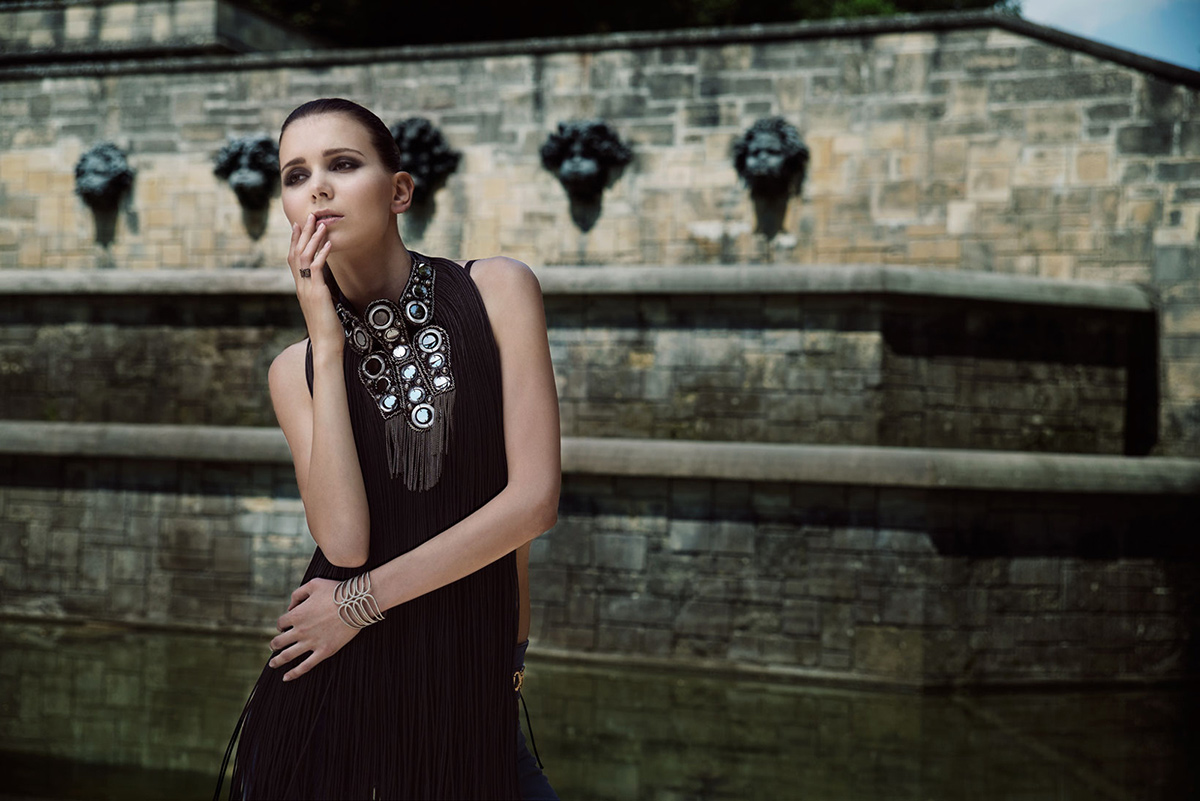 Paris Photoshoot of Woman wearing Black Dress by Nydia Ortiz