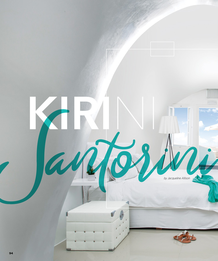 HLM Mag Kirini Santorini Hotel Room Cover Spread