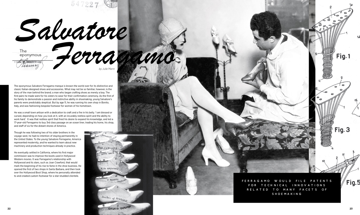 HLM Magazine Salvatore Ferragamo Vintage Spread Article
