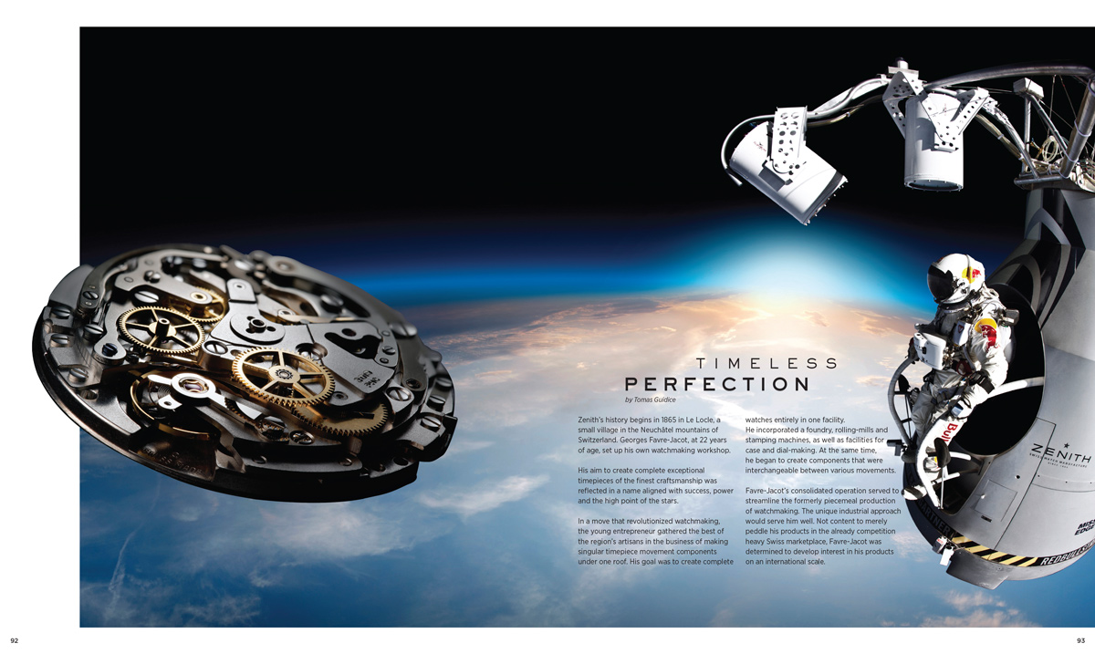 HLM Magazine Zenith Timeless Perfection Spread Article