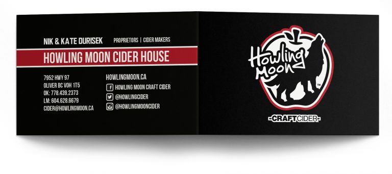 Howling Moon Craft Cider Foldable Business Card