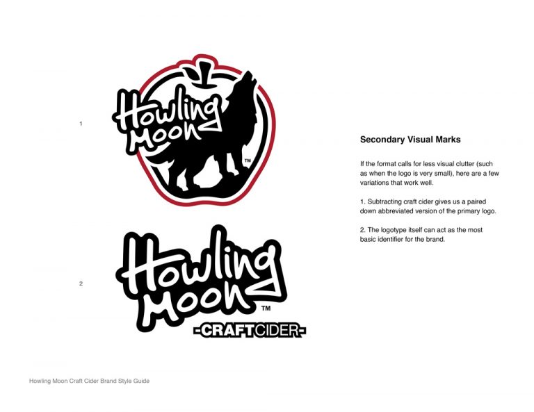 Howling Moon Brand Guide Secondary Visual Logotype Marks