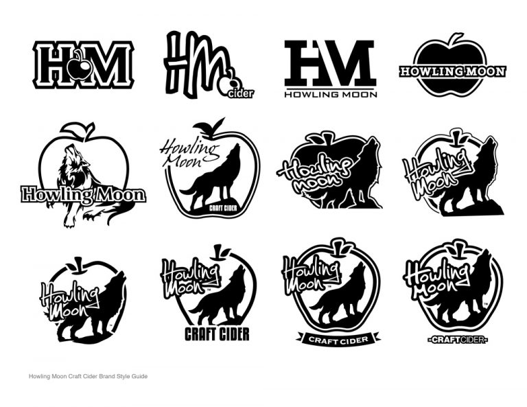 Howling Moon Digital Draft Logotypes