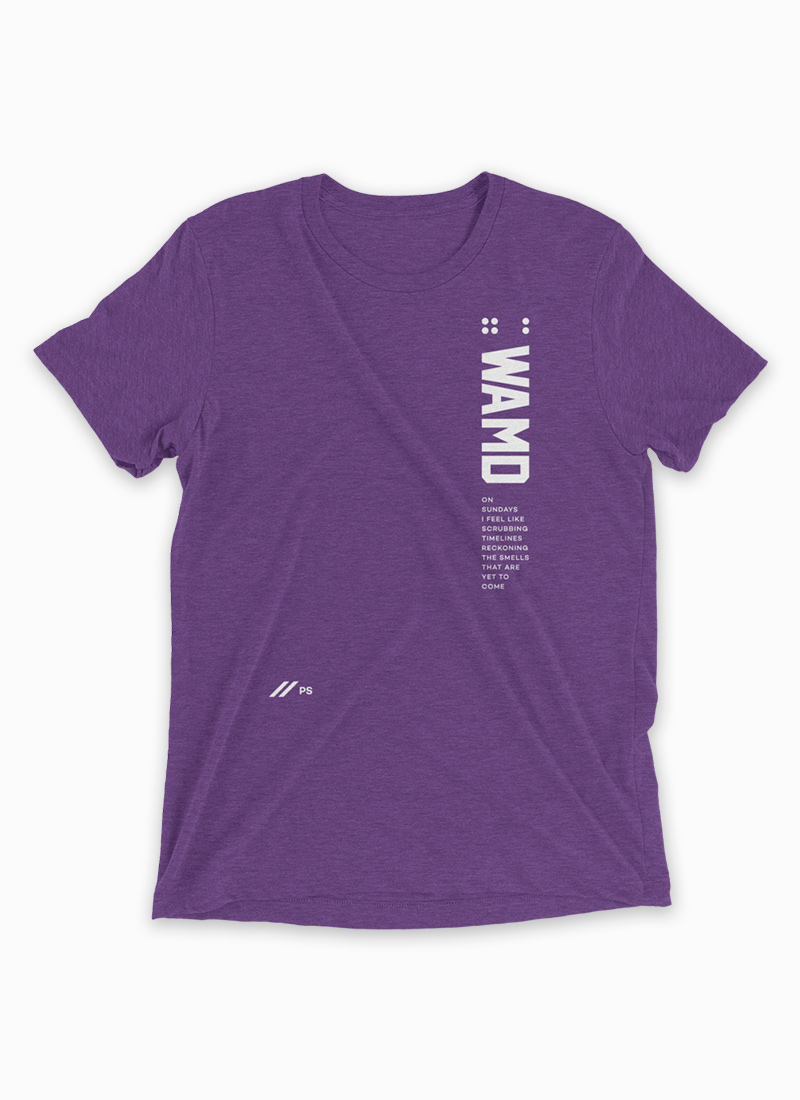 Tri-blend Purple Scrubbing Digital Thoughts T-shirt