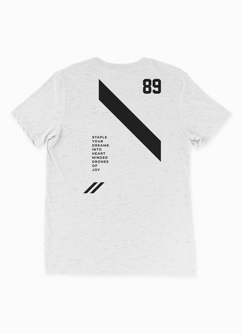 Tri-blend Unisex White Fleck Staple Digital Thoughts T-shirt