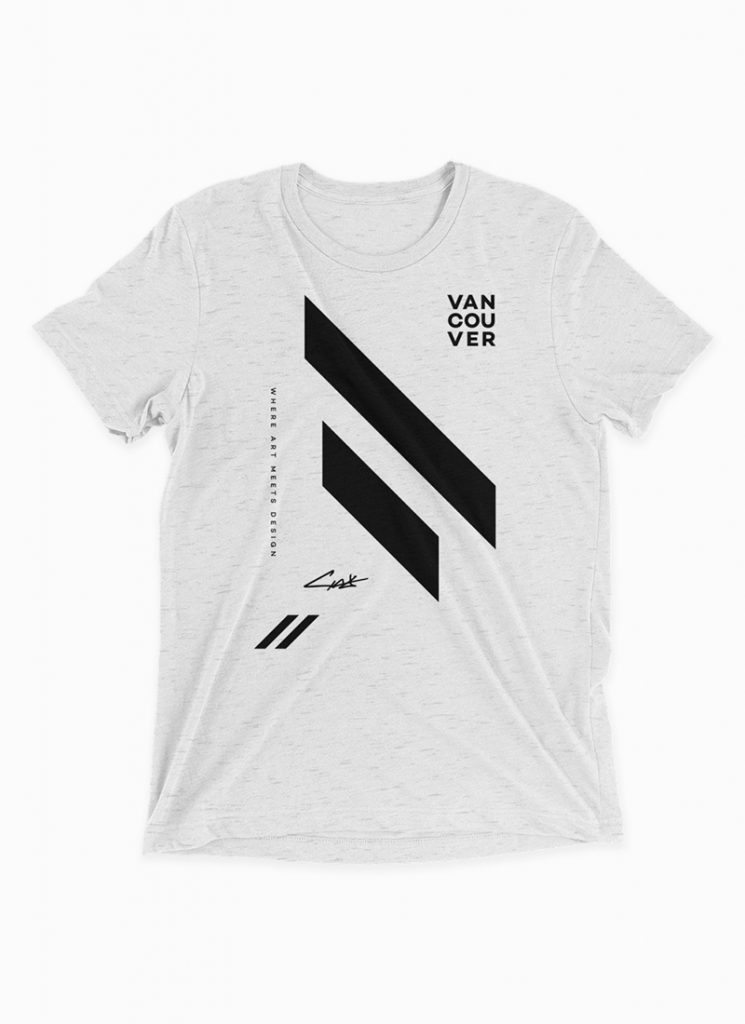 Tri-blend Unisex White Fleck Staple Digital Thoughts T-shirt