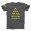 Unisex Gunmetal Equilateral Geometric Series T-shirt