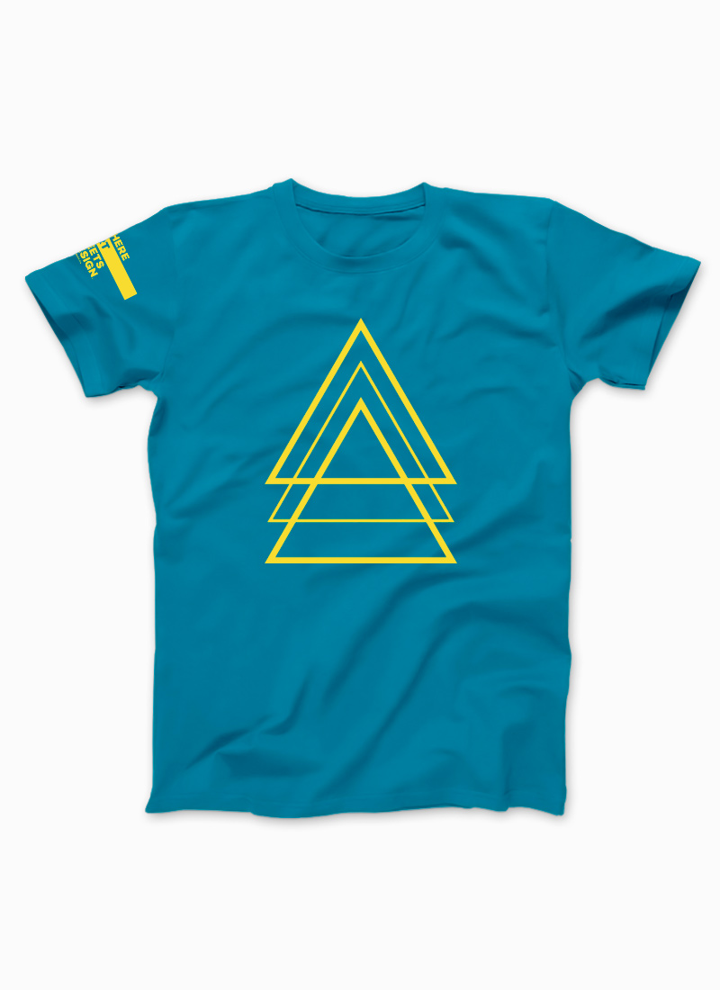 Unisex Sky Equilateral Geometric Series T-shirt