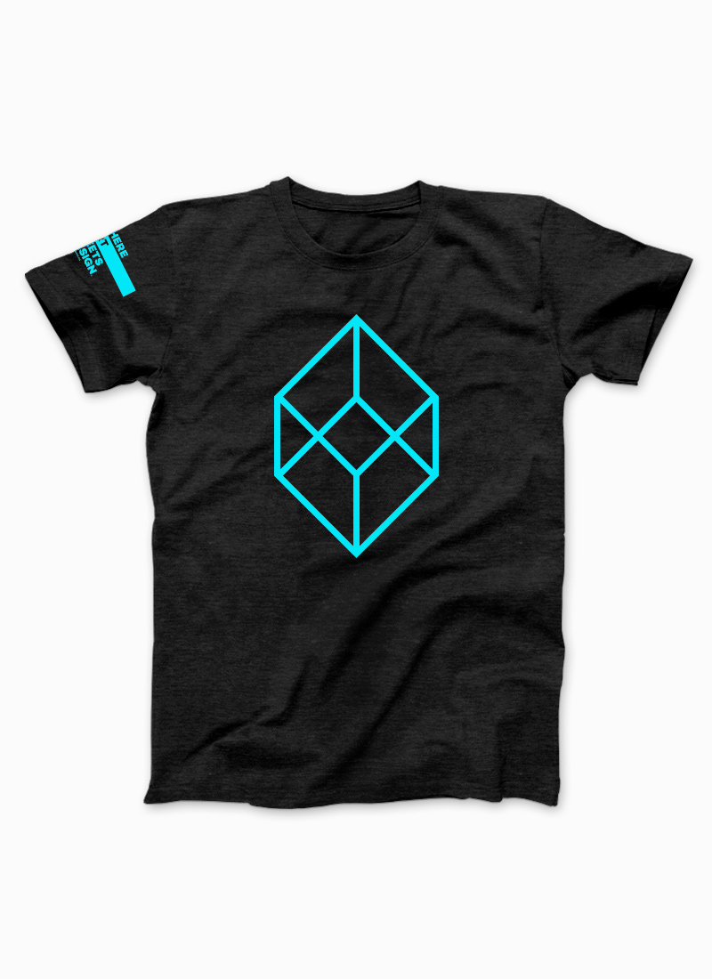 Unisex Noir Cube Geometric Series T-shirt