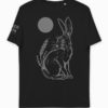 Black colour rabbit unisex T-shirt